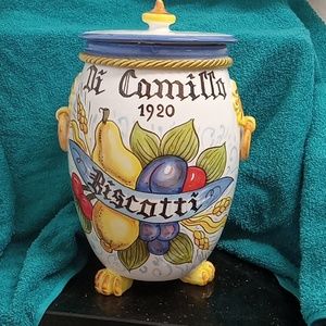Vintage 1920's Biscotti Cookie Jar